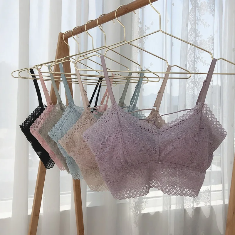 Летнее женское сексуальное нижнее белье тонкое Bralette Brasier Mujer кружевное красивое