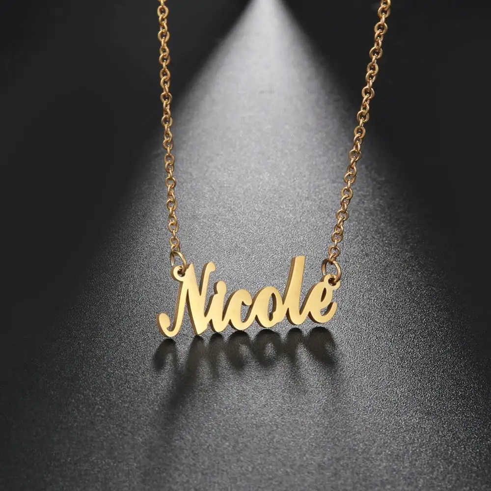 My Shape Custom Name Necklace Stainless Steel Customized Personalized Letter Rose Gold Choker Necklace Pendant Nameplate Gift
My Shape Custom Name Necklace Stainless Steel Customized Personalized Letter Rose Gold Choker Necklace Pendant Nameplate Gift