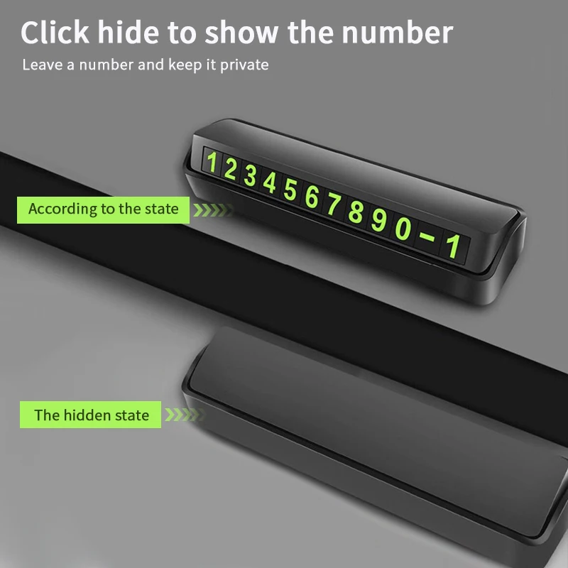 Depanet Luminous Car Temporary Parking Card Phone Number Plate Hideable Auto Stickers Drawer Style Car-Styling Rocker Switch
Depanet Luminous Car Temporary Parking Card Phone Number Plate Hideable Auto Stickers Drawer Style Car-Styling Rocker Switch
