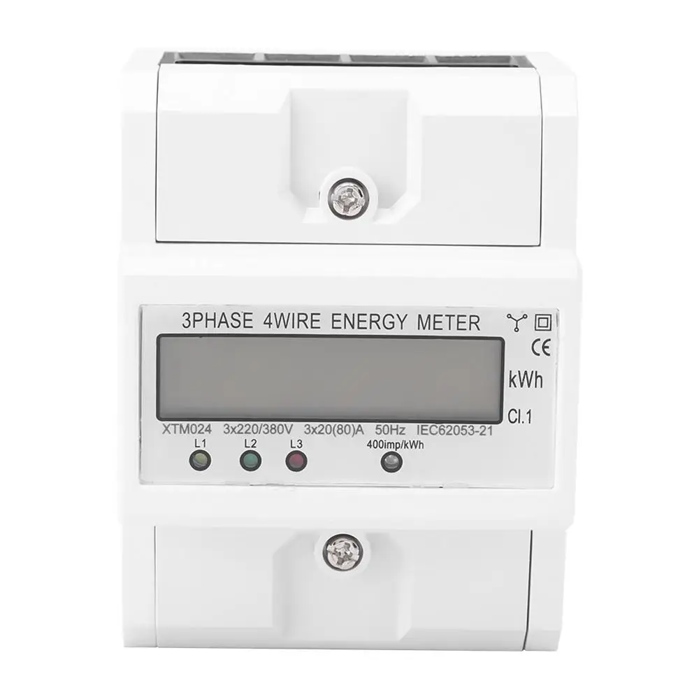 3 фазный 4 провод DIN Rail Электрический цифровой прибор для измерения уровня ЖК