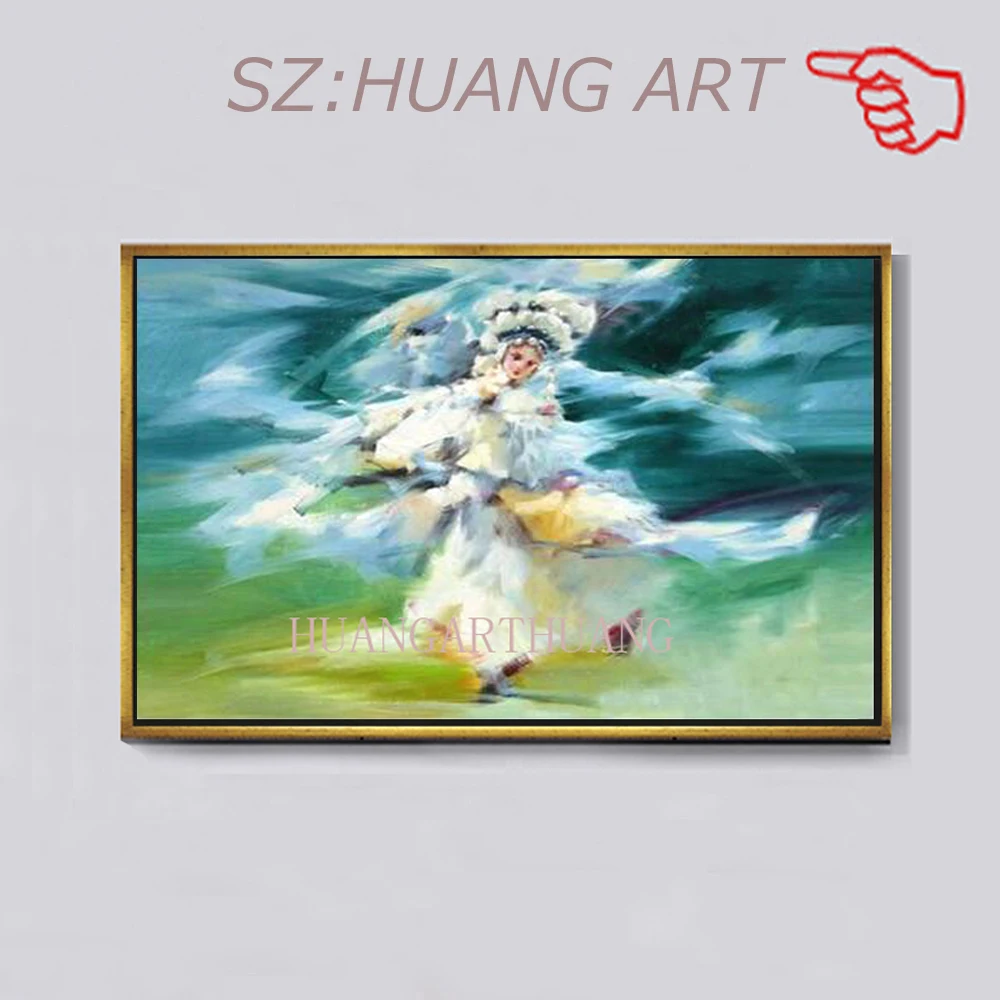 Hand-painted figures in oil paintings Chinese opera in the painting of hua Dan's knife new sample decorator large murals
Hand-painted figures in oil paintings Chinese opera in the painting of hua Dan's knife new sample decorator large murals