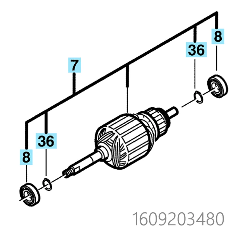 Armature Rotor for BOSCH GBL550 1609203480 Manual blower Power Tool Accessories Electric tools part
Armature Rotor for BOSCH GBL550 1609203480 Manual blower Power Tool Accessories Electric tools part