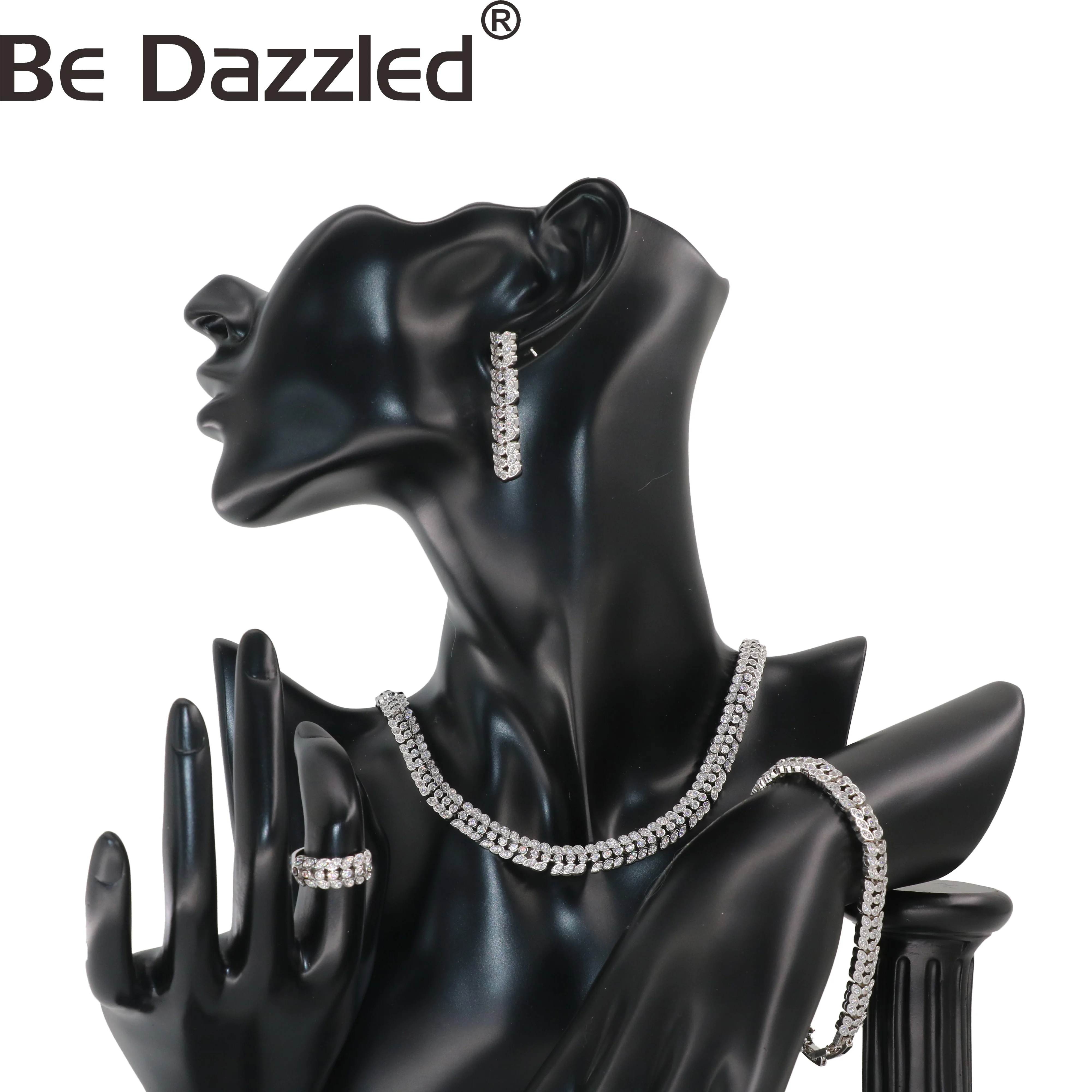 Bedazzled 2021 Nigerian Party White Gold Plated Cubic Zircon CZ Necklace and Earring Bridal Gifts Wedding Jewelry Set for Women
Bedazzled 2021 Nigerian Party White Gold Plated Cubic Zircon CZ Necklace and Earring Bridal Gifts Wedding Jewelry Set for Women