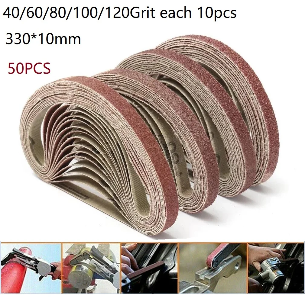 50pcs/Set 330 X 10mm Air Finger Sander Sanding Belts 40/60/80/100/120Grit For Professional And DIY Use
50pcs/Set 330 X 10mm Air Finger Sander Sanding Belts 40/60/80/100/120Grit For Professional And DIY Use
