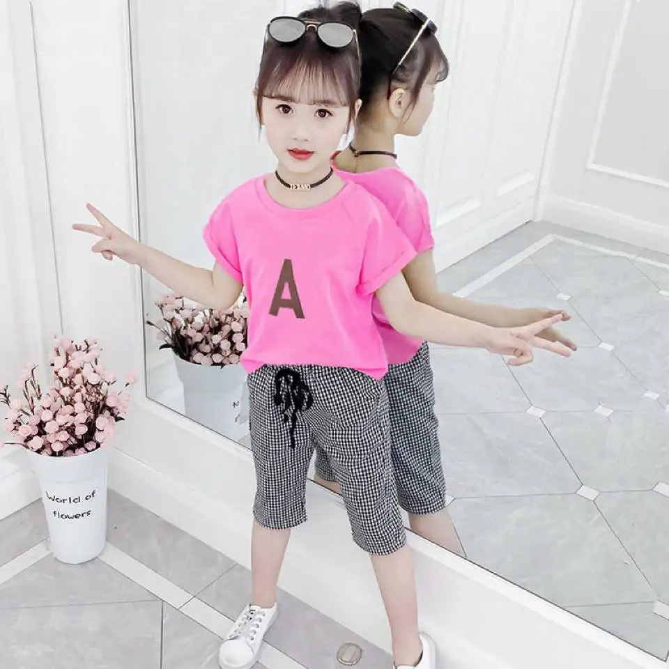 For Age 3 4 6 8 10 12 Year Kids Baby Girl T-shirt + Plaid Short Pants Outfits Clothes Summer 2Pcs New Kids Girls Clothing Set
For Age 3 4 6 8 10 12 Year Kids Baby Girl T-shirt + Plaid Short Pants Outfits Clothes Summer 2Pcs New Kids Girls Clothing Set