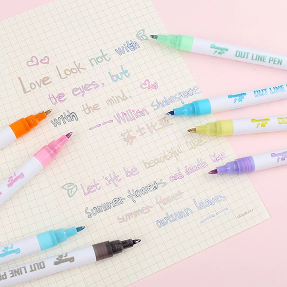 1 Set of Double-Line Color Drawing Pen Set Water-Based Marker DIY Drawing Gift Stationery Art Supplies (Nib Size: 1mm, 8Pcs/Set)
1 Set of Double-Line Color Drawing Pen Set Water-Based Marker DIY Drawing Gift Stationery Art Supplies (Nib Size: 1mm, 8Pcs/Set)