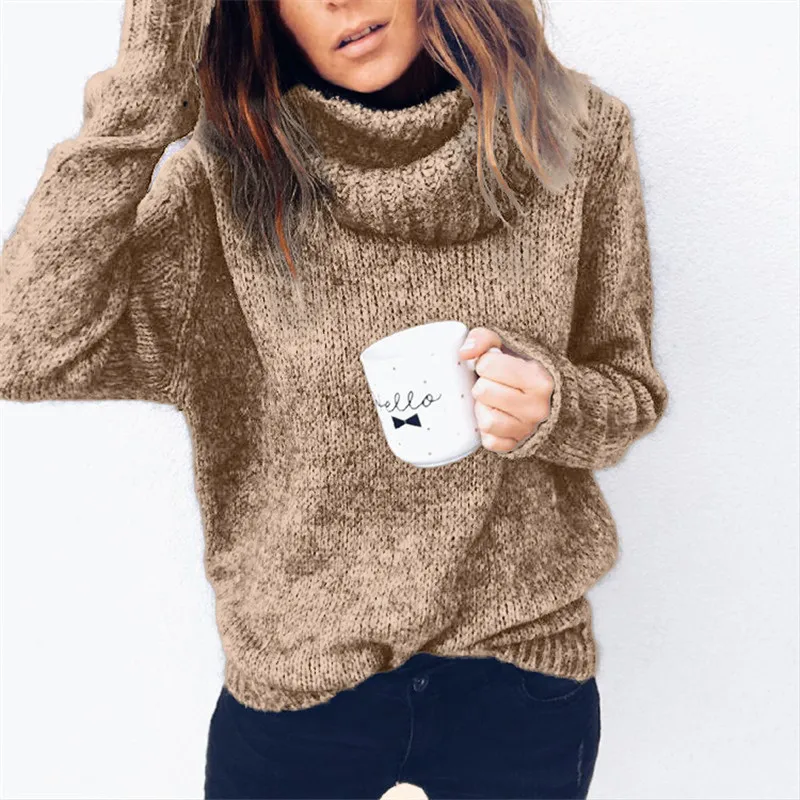 Yvlvol Women Knitted Turtleneck Sweater Fashion Oversized Pullovers Ladies Winter Loose Sweater Women Jumper Sueter Mujer
Yvlvol Women Knitted Turtleneck Sweater Fashion Oversized Pullovers Ladies Winter Loose Sweater Women Jumper Sueter Mujer