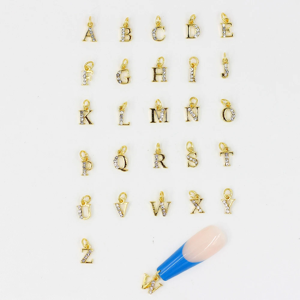 5pcs\bag Pendant Gold Letter Metal Nail Decorations Rhinestone Alloy Jewelry Decals DIY Manicure Art Accessories
5pcs\bag Pendant Gold Letter Metal Nail Decorations Rhinestone Alloy Jewelry Decals DIY Manicure Art Accessories