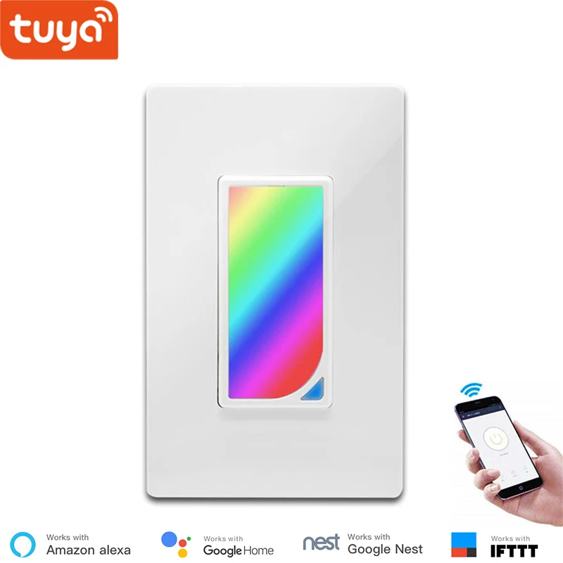 Alexa Voice Control Compatible Smart Life Wall Switch with 2W RGBW Scene Light US WiFi Light Switch Wireless Control Google
Alexa Voice Control Compatible Smart Life Wall Switch with 2W RGBW Scene Light US WiFi Light Switch Wireless Control Google