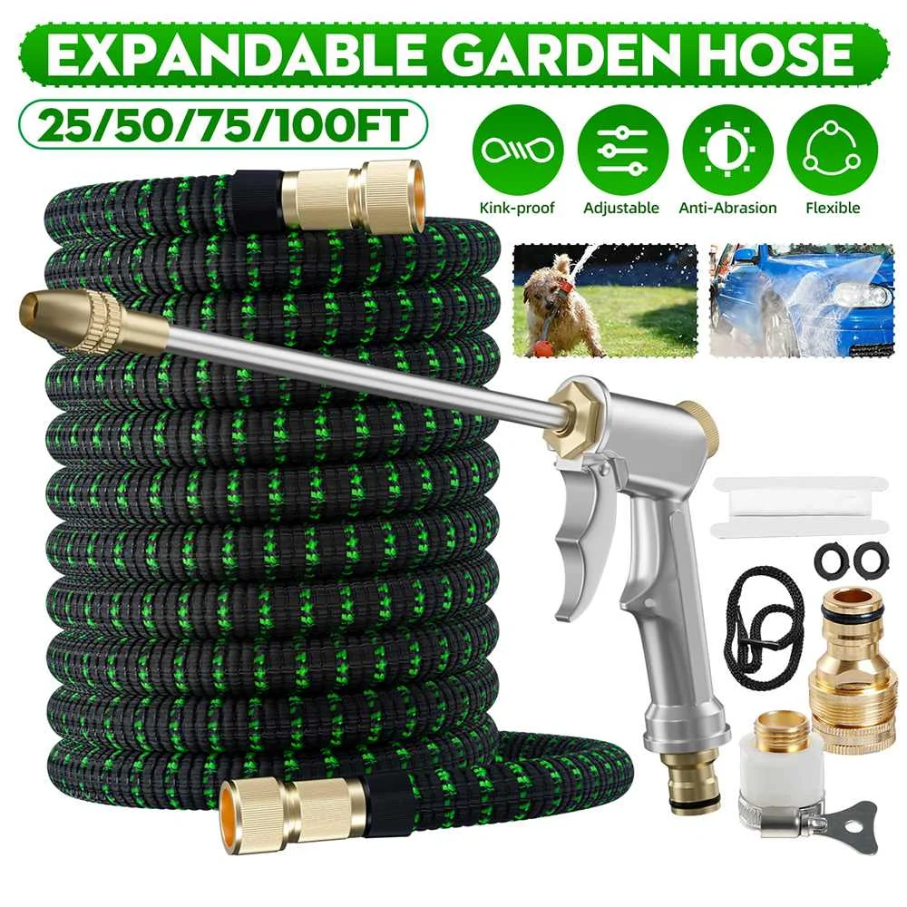 Expandable Magic Hose Pipe High-Pressure Car Wash Hose Adjustable Spray Flexible Home Garden Watering Hose Cleaning Water Gun
Expandable Magic Hose Pipe High-Pressure Car Wash Hose Adjustable Spray Flexible Home Garden Watering Hose Cleaning Water Gun