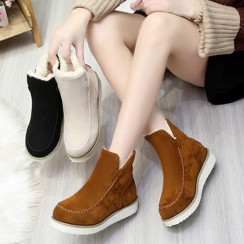 sanda Autumn Winter Women Snow Boots Round Toe Ankle Warm Plush Boots Slip-On Shoes Flats Black Brown Women's Shoes Size 4
sanda Autumn Winter Women Snow Boots Round Toe Ankle Warm Plush Boots Slip-On Shoes Flats Black Brown Women's Shoes Size 4