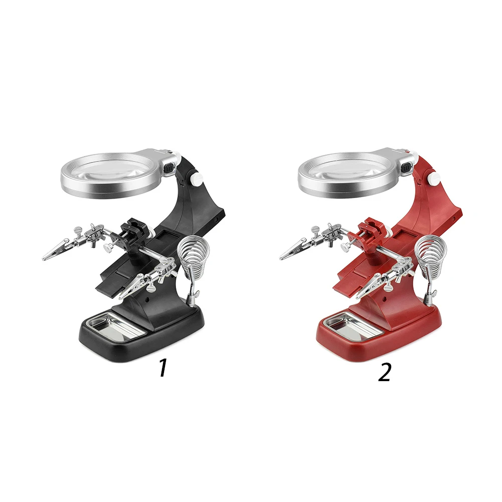 Helping Alligator Clip Stand Hand Soldering Magnifier Auxiliary Desktop Led Illuminated Magnifying Glass Clamp
Helping Alligator Clip Stand Hand Soldering Magnifier Auxiliary Desktop Led Illuminated Magnifying Glass Clamp