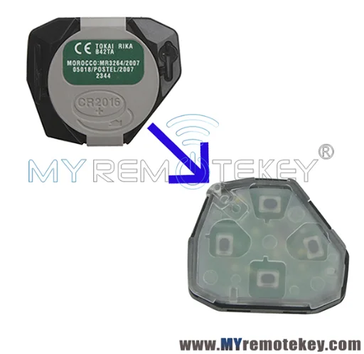 Remtekey Tokai Rika B42TA Remote sender 433Mhz for Toyota Hilux 2005-2008
Remtekey Tokai Rika B42TA Remote sender 433Mhz for Toyota Hilux 2005-2008