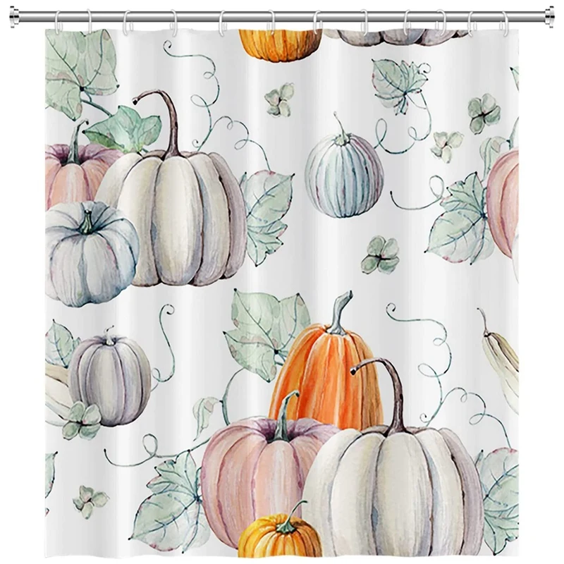 Autumn Shower Curtain Watercolor Pumpkin Maple Leaf Farmhouse Shower Curtain Shower Curtain Bathroom Durable
Autumn Shower Curtain Watercolor Pumpkin Maple Leaf Farmhouse Shower Curtain Shower Curtain Bathroom Durable