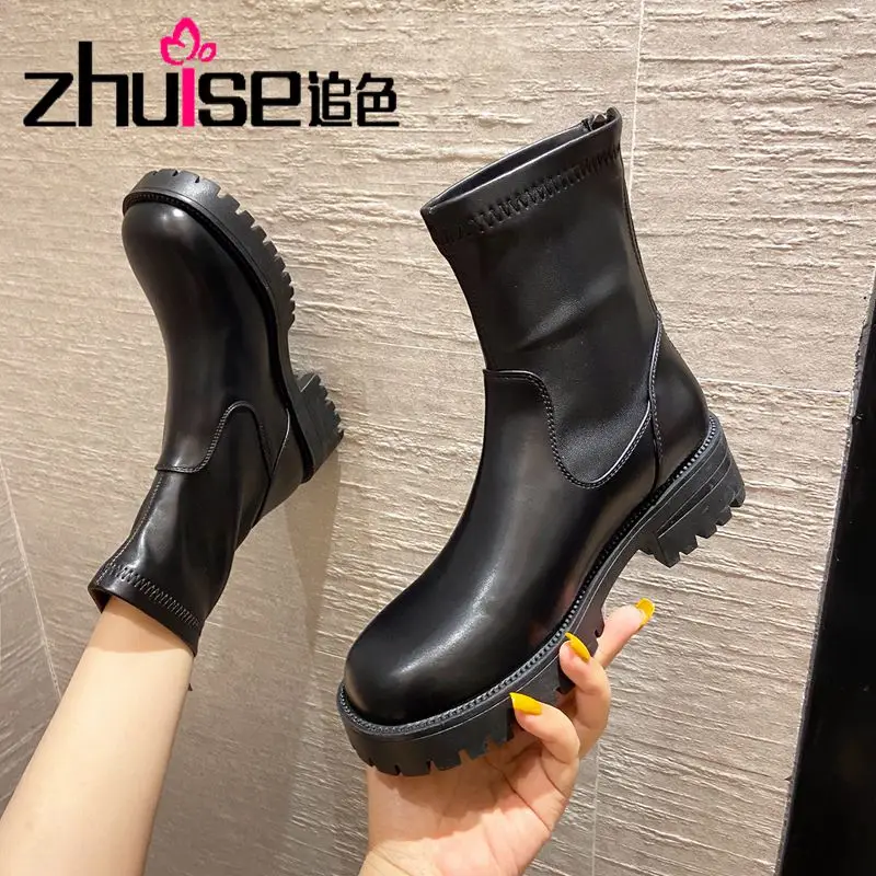 Riding boots female British trend ins thick-soled middle tube thin short boots 2021 autumn and winter plus velvet women's shoes
Riding boots female British trend ins thick-soled middle tube thin short boots 2021 autumn and winter plus velvet women's shoes