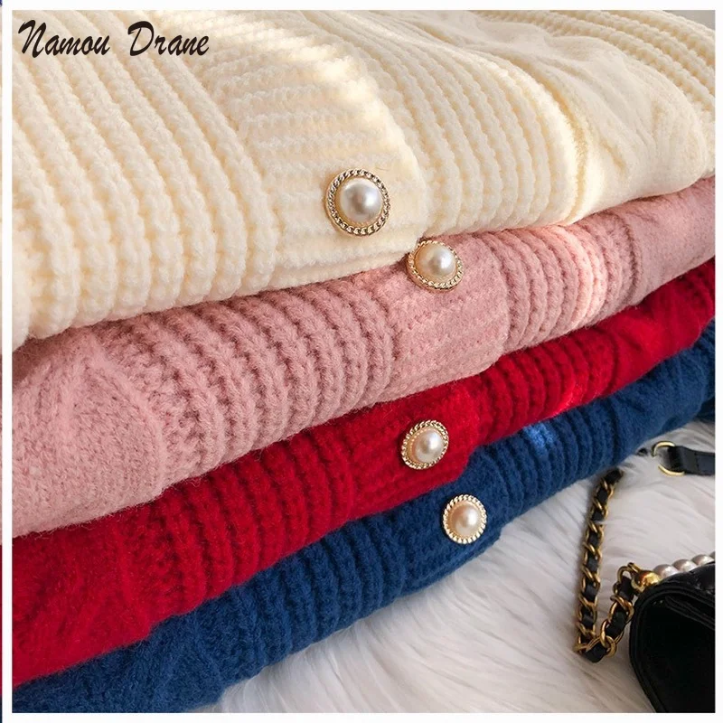 Namou Drane Sweater Coat Female 2021 Early Spring New Korean Version Loose Lazy Japanese Retro Round Neck Knitted Cardigan 
Namou Drane Sweater Coat Female 2021 Early Spring New Korean Version Loose Lazy Japanese Retro Round Neck Knitted Cardigan