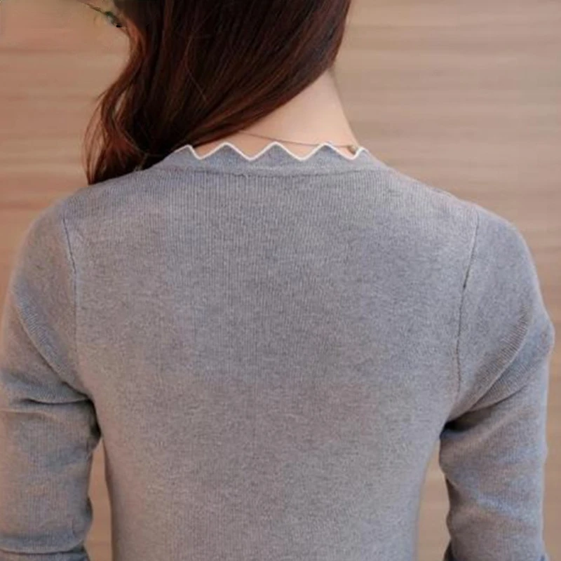 Pullovers Women Sweaters Ruffled Collar Slim Stretch Sweater Womens Korean Style Pullover Ladies Solid Elegant Lady Simple Soft
Pullovers Women Sweaters Ruffled Collar Slim Stretch Sweater Womens Korean Style Pullover Ladies Solid Elegant Lady Simple Soft