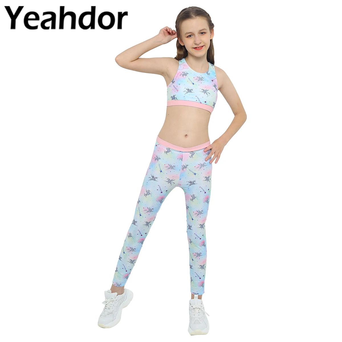 Kids Girls Ballet Dance Suit Yoga Gym Running Sports Set U Neck Racer Keyhole Back Cartoon Print High Waist Pants Trousers
Kids Girls Ballet Dance Suit Yoga Gym Running Sports Set U Neck Racer Keyhole Back Cartoon Print High Waist Pants Trousers