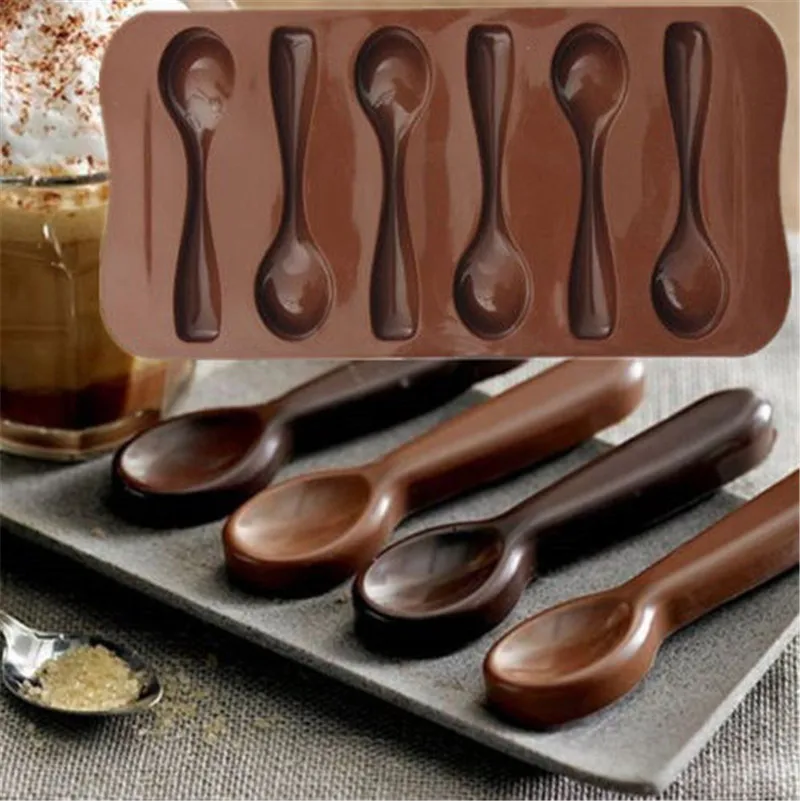 High Quality Silicone Chocolate Mold Six Spoons Shape Baking Mold baking Tools Non-stick Biscuit cake mold Jelly and Candy Mould
High Quality Silicone Chocolate Mold Six Spoons Shape Baking Mold baking Tools Non-stick Biscuit cake mold Jelly and Candy Mould
