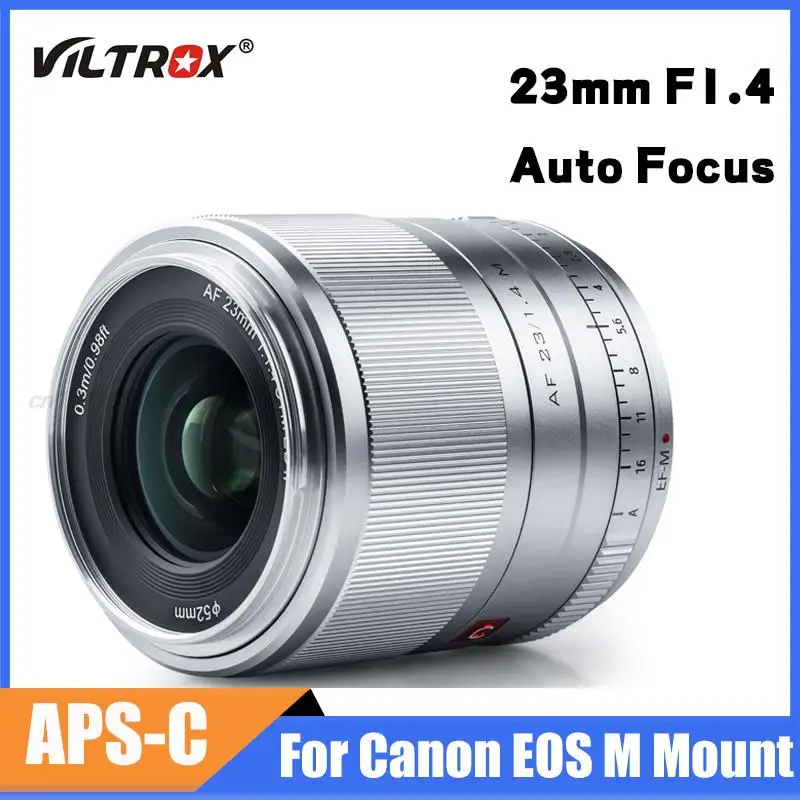 

Viltrox 23mm F1.4 STM Auto Focus Lenses APS-C Portrait Large Aperture for Canon EOS M Mount Cameras Lens M5 M6 II M200 M50 M100