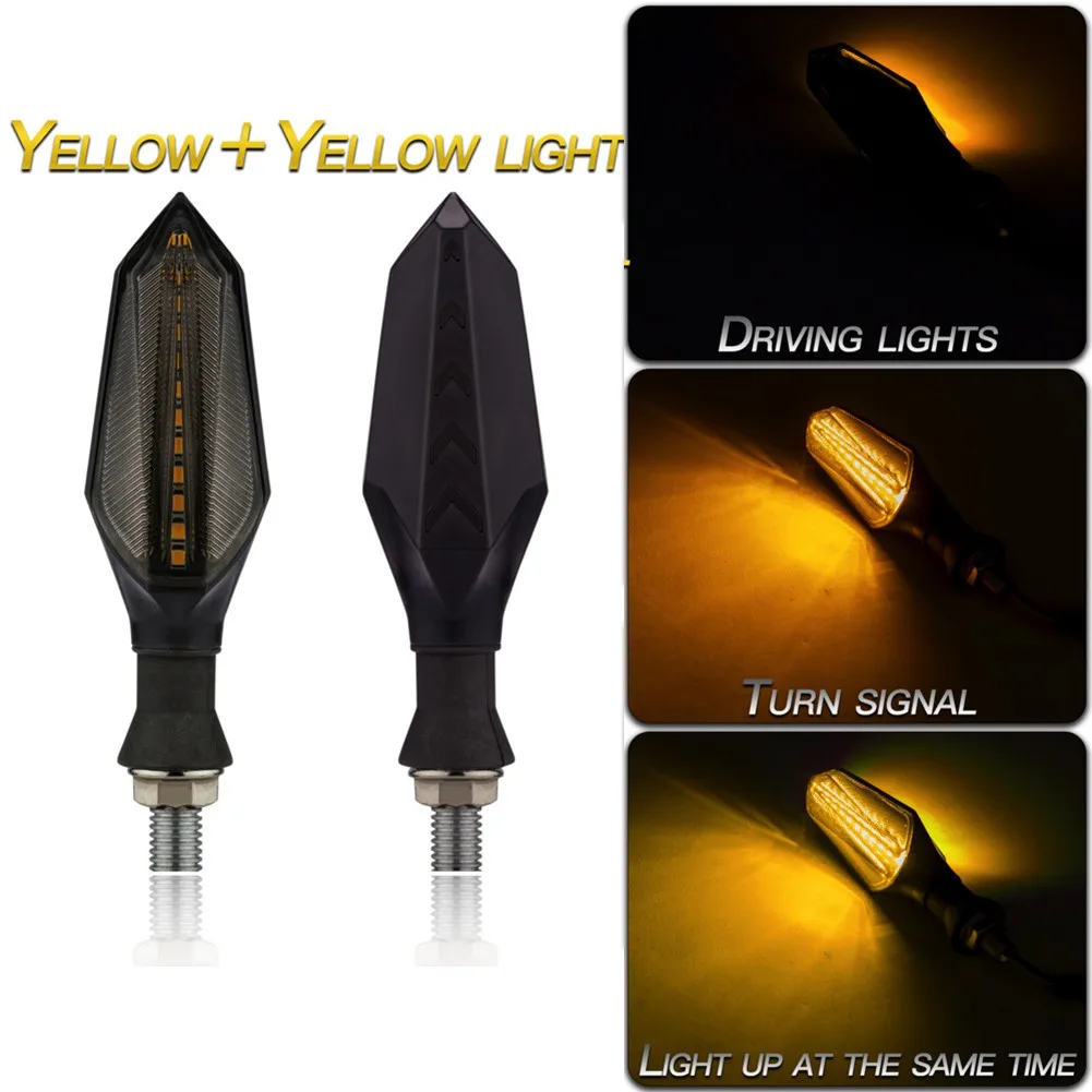 Universal Motorcycle Turn Signals Lights Flowing Water Tail Lamps 12V LED Flasher Daytime Directional Lights Accessories
Universal Motorcycle Turn Signals Lights Flowing Water Tail Lamps 12V LED Flasher Daytime Directional Lights Accessories