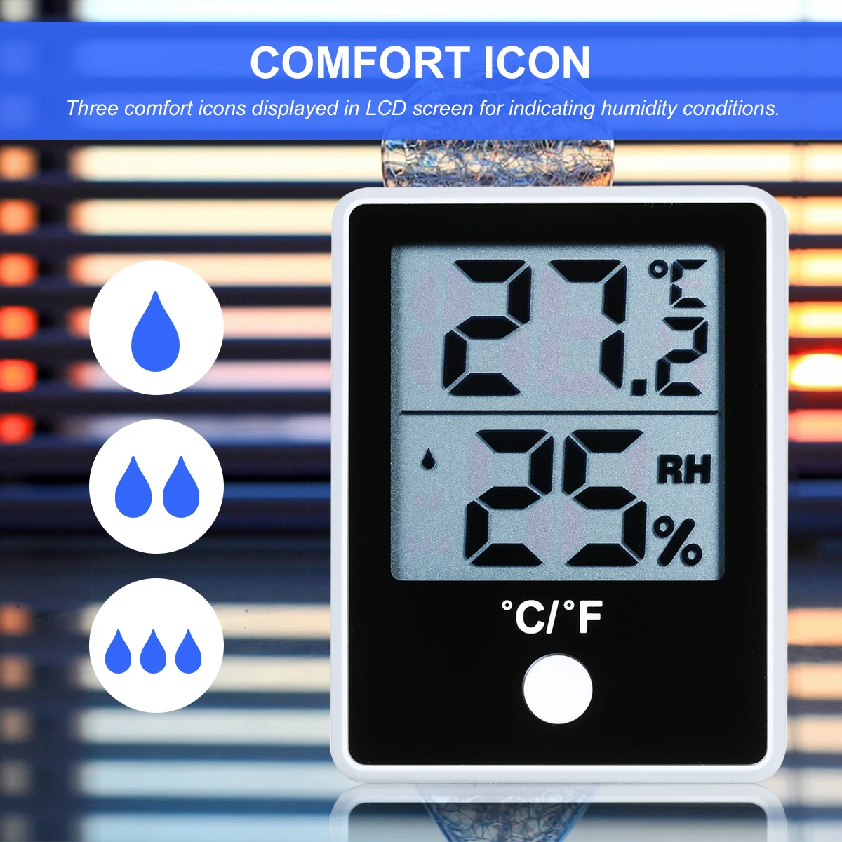Dual Temperature Humidity Meter LCD Digital Thermometer Hygrometer Magnetic Temperature Meter Humidity Gauge / Switchable
Dual Temperature Humidity Meter LCD Digital Thermometer Hygrometer Magnetic Temperature Meter Humidity Gauge / Switchable