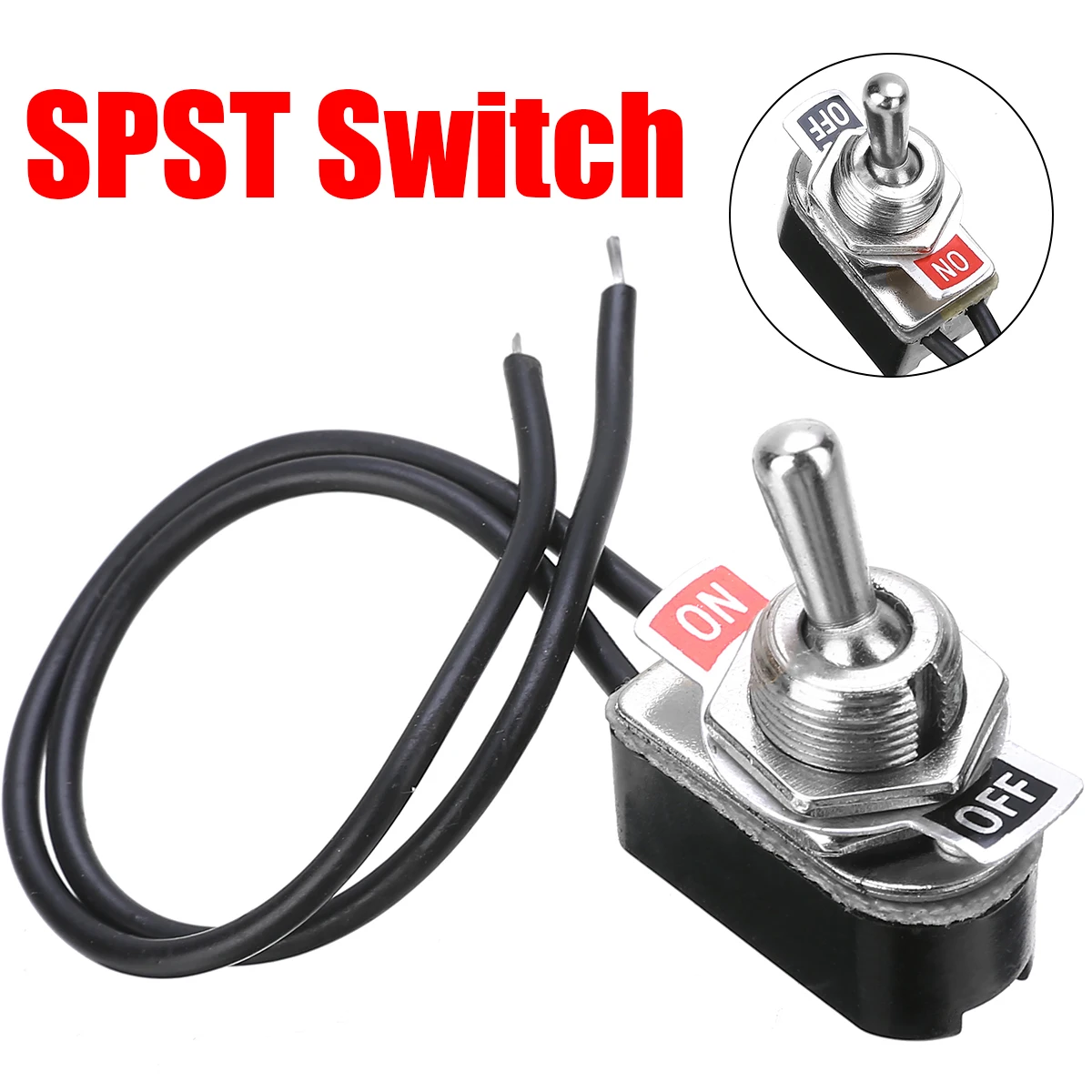 1 шт. стандартный переключатель SPST с проводом и включением в переменный ток 6 а 250