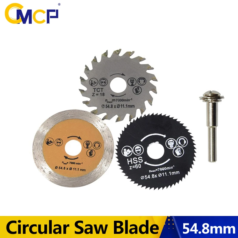 CMCP 18/30/60T Woodworking Saw blade Diameter 54.8mm Mini Circular Saw Blade High Quality Wood Cutting Blade
CMCP 18/30/60T Woodworking Saw blade Diameter 54.8mm Mini Circular Saw Blade High Quality Wood Cutting Blade
