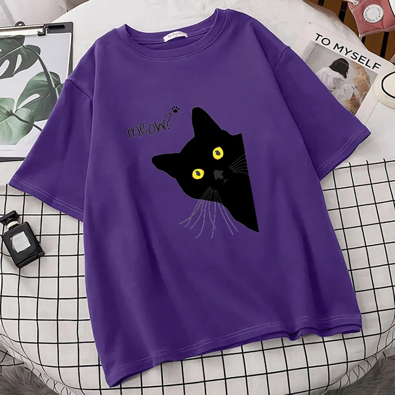 Футболка женская оверсайз хлопковая в стиле Харадзюку, Повседневная модная брендовая мягкая рубашка с коротким рукавом, с забавным черным ...
Футболка женская оверсайз хлопковая в стиле Харадзюку, Повседневная модная брендовая мягкая рубашка с коротким рукавом, с забавным черным ...