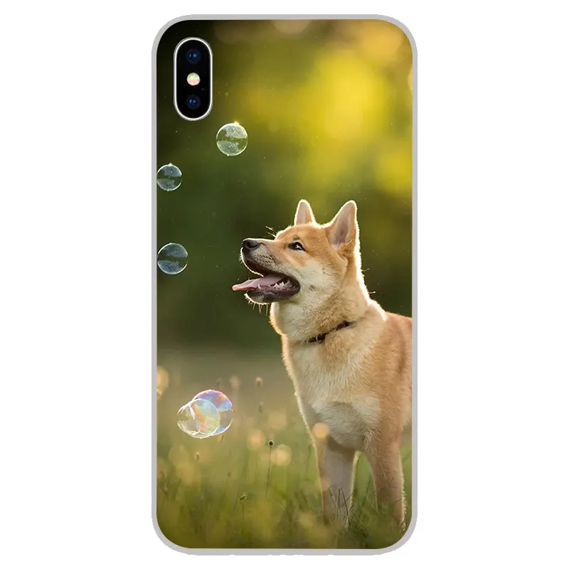 Забавная собака Шиба ину Силиконовые Мягкие ТПУ чехлы для iPhone 11 Pro XS Max X XR 8 7 6S Plus 5s