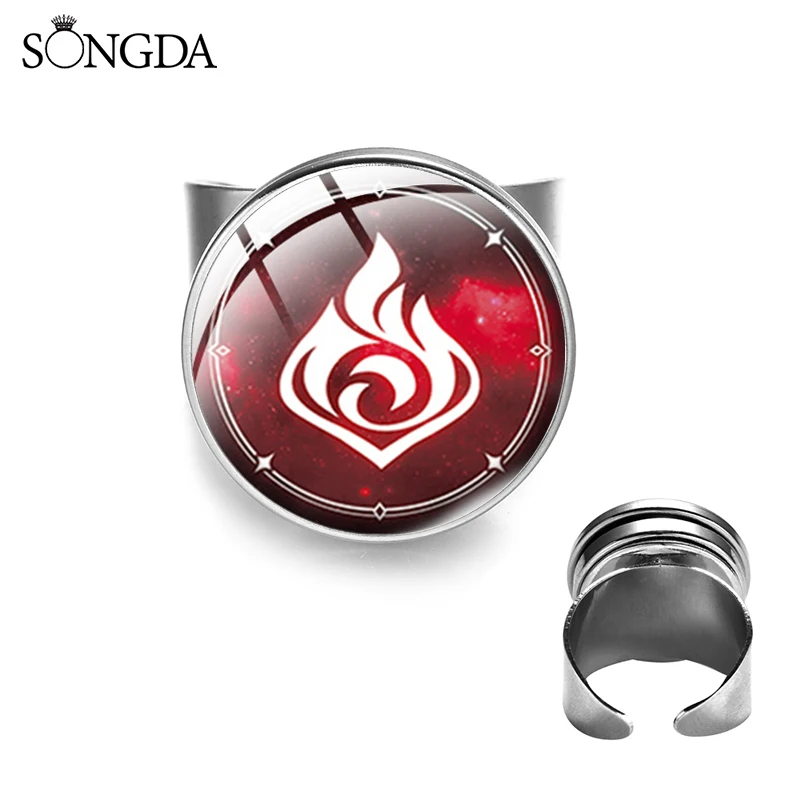 Fashion Genshin Impact Eye of God Ring Handmade Water Wind Thunder Fire Rock Ice Element Art Glass Gem Ring Unisex Jewelry Gifts
Fashion Genshin Impact Eye of God Ring Handmade Water Wind Thunder Fire Rock Ice Element Art Glass Gem Ring Unisex Jewelry Gifts