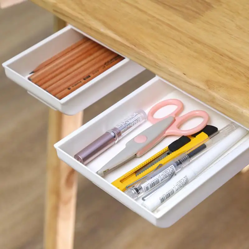 Household Office Drawer Storage Box Multifunctional Under Desk Cabinet Mounted Cosmetic Sundries Storage Case Space Saving 
Household Office Drawer Storage Box Multifunctional Under Desk Cabinet Mounted Cosmetic Sundries Storage Case Space Saving
