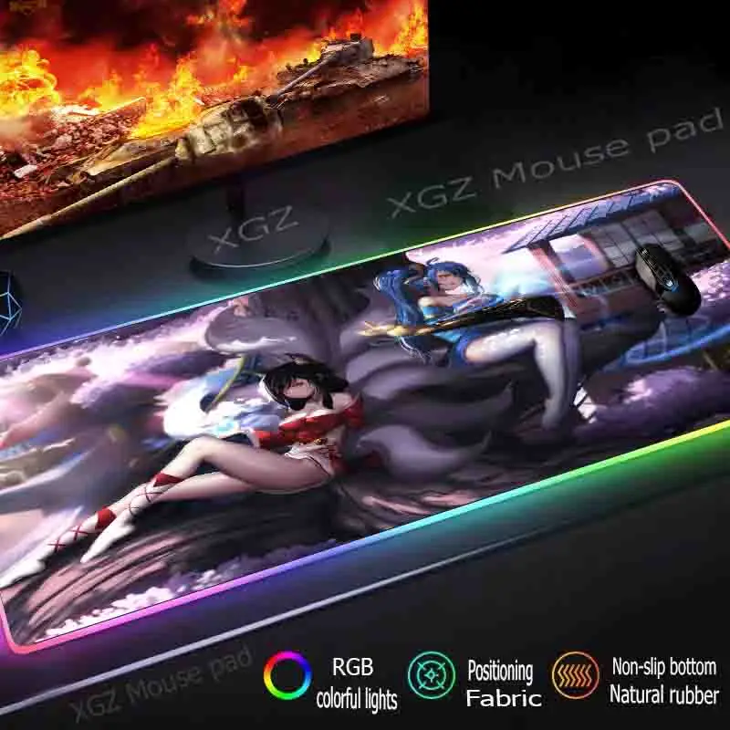Mairuigee Large RGB Mouse Pad Black Lock Edge Anime Anime Blue Red Sexy Sister Custom Computer Desk Mat Speed Rubber Non-slip
Mairuigee Large RGB Mouse Pad Black Lock Edge Anime Anime Blue Red Sexy Sister Custom Computer Desk Mat Speed Rubber Non-slip