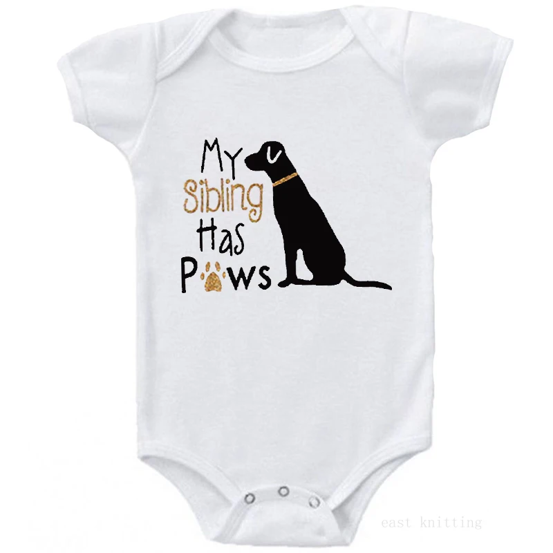 My Sibling Has Paws Letter Print Infant Baby Romper Boys Girls Short Sleeved Jumpsuit Kids Loose Clothes
My Sibling Has Paws Letter Print Infant Baby Romper Boys Girls Short Sleeved Jumpsuit Kids Loose Clothes