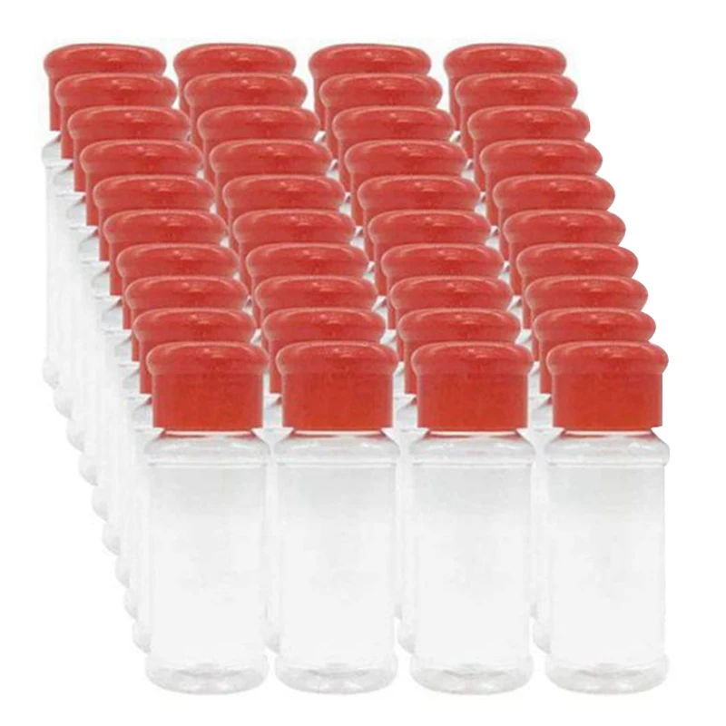 40Pcs/Set 100Ml Spice Salt Pepper Shakers Red Seasoning Jar Can Pepper Bottle Barbecue Condiment Kitchen Gadget Tool Retail
40Pcs/Set 100Ml Spice Salt Pepper Shakers Red Seasoning Jar Can Pepper Bottle Barbecue Condiment Kitchen Gadget Tool Retail