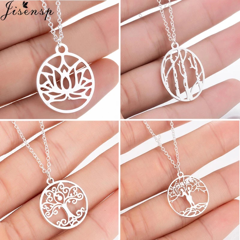 Yoga Lotus Charm Necklaces Chokers Simple Creative Tree of Life Pendant Necklace Boho Fashion Jewelry for Women Best Friend Gift 
Yoga Lotus Charm Necklaces Chokers Simple Creative Tree of Life Pendant Necklace Boho Fashion Jewelry for Women Best Friend Gift