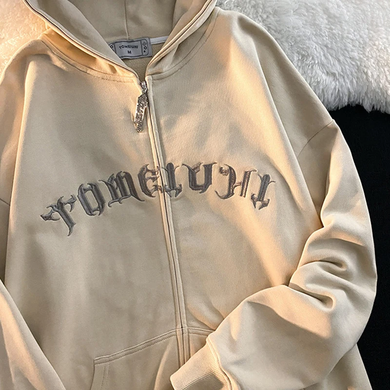 Autumn Oversized Hooded Zipper Cardigan Sweater Women's Sweatshirts Letter Embroidered Loose Zip Up Jacket Coat Trend Sudaderas
Autumn Oversized Hooded Zipper Cardigan Sweater Women's Sweatshirts Letter Embroidered Loose Zip Up Jacket Coat Trend Sudaderas