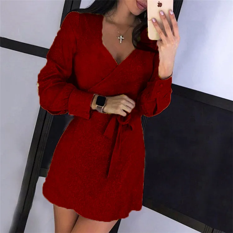 Shining Wrapped Bandage Belt Sexy Mini Dress 2020 Long Sleeve Autumn Winter Women Party Outfits Christmas Streetwear Bling Dress
Shining Wrapped Bandage Belt Sexy Mini Dress 2020 Long Sleeve Autumn Winter Women Party Outfits Christmas Streetwear Bling Dress