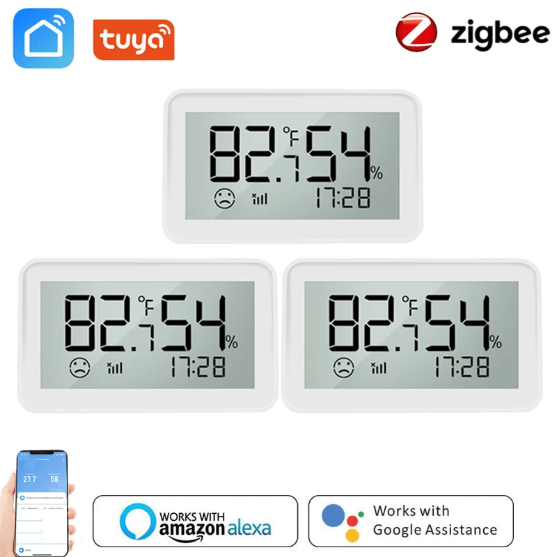 Tuya ZigBee Smart Home Temperature And Humidity Sensor With LED Screen Works With Google Assistant And Tuya Zigbee Gateway
Tuya ZigBee Smart Home Temperature And Humidity Sensor With LED Screen Works With Google Assistant And Tuya Zigbee Gateway