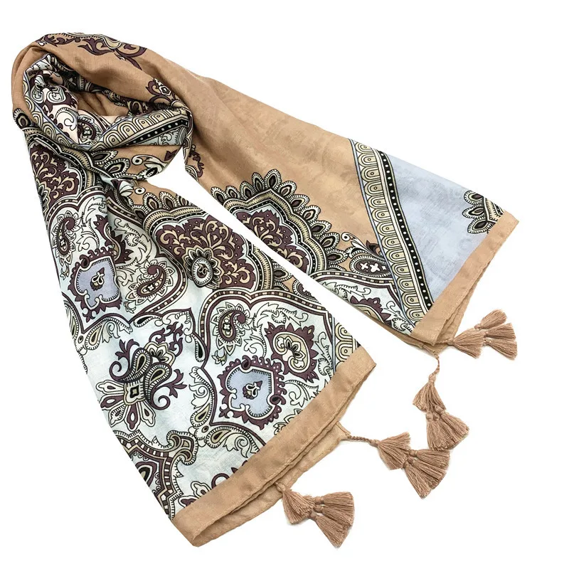 2019 Cotton Vintage Flower Print Tassel Scarves Shawl Wrap Women Paisley Floral Scarf Muffler Hijab Beach Headband Free Shipping
2019 Cotton Vintage Flower Print Tassel Scarves Shawl Wrap Women Paisley Floral Scarf Muffler Hijab Beach Headband Free Shipping