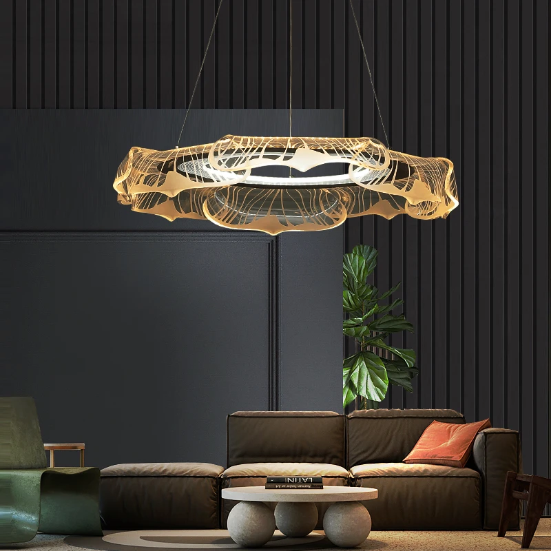 Postmodern Light Luxury High Transmittance Acrylic Shop Dining Bedroom Simple Wave Living Room Chandelier
Postmodern Light Luxury High Transmittance Acrylic Shop Dining Bedroom Simple Wave Living Room Chandelier