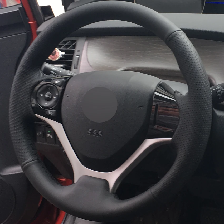 LQTENLEO Black Genuine Leather Hand-stitched Car Steering Wheel Cover for Honda Civic Civic 9 2012-2015
LQTENLEO Black Genuine Leather Hand-stitched Car Steering Wheel Cover for Honda Civic Civic 9 2012-2015