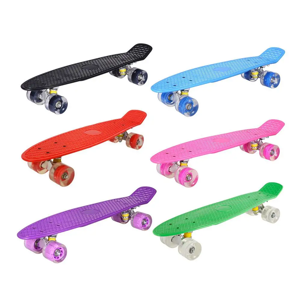 22Inch High Resilience LED Flash Wheel Skateboard Single Rocker Fish Board Mini Cruiser ABEC-7 Bearings Children Teen Longboard
22Inch High Resilience LED Flash Wheel Skateboard Single Rocker Fish Board Mini Cruiser ABEC-7 Bearings Children Teen Longboard