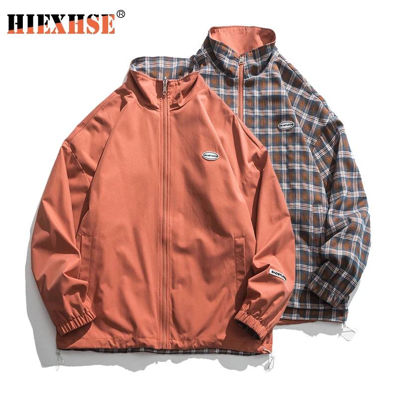 Double-Sided Wear Jacket Men Autumn Soild+Square Casual Bomber Zipper Coats Male Casual Streetwear Hip Hop Pilot Jackets Men
Double-Sided Wear Jacket Men Autumn Soild+Square Casual Bomber Zipper Coats Male Casual Streetwear Hip Hop Pilot Jackets Men