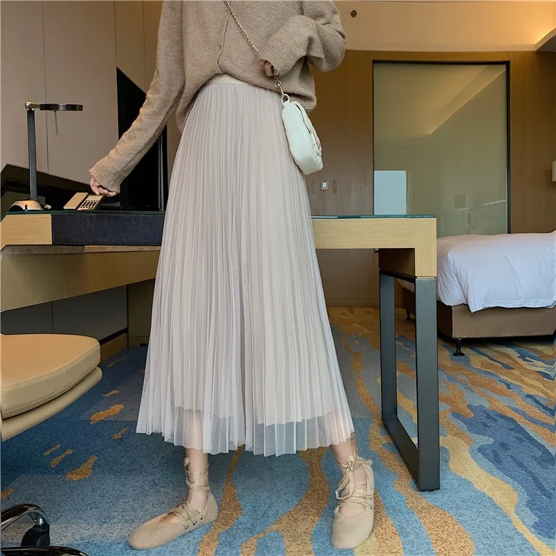 Half skirt, medium and long, sagging, thin, spring and autumn women, high-waisted A-line pleated skirt, 2021, new Korean style
Half skirt, medium and long, sagging, thin, spring and autumn women, high-waisted A-line pleated skirt, 2021, new Korean style