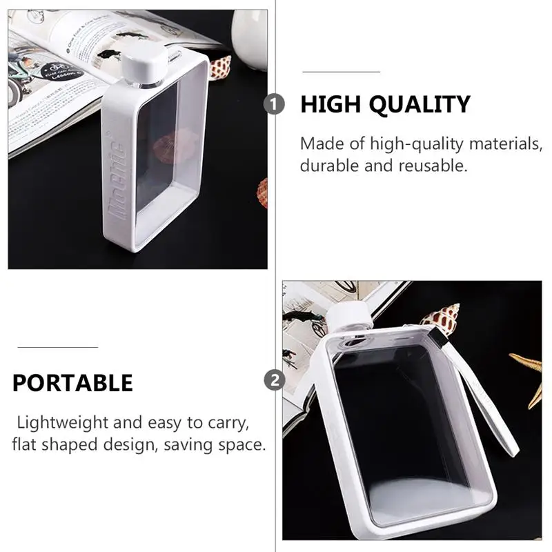 Portable Flat Water Bottle Transparent Sport Water Holder Tea Milk Fruit Water Cup Container for Outdoor Sport Travel Camping
Portable Flat Water Bottle Transparent Sport Water Holder Tea Milk Fruit Water Cup Container for Outdoor Sport Travel Camping