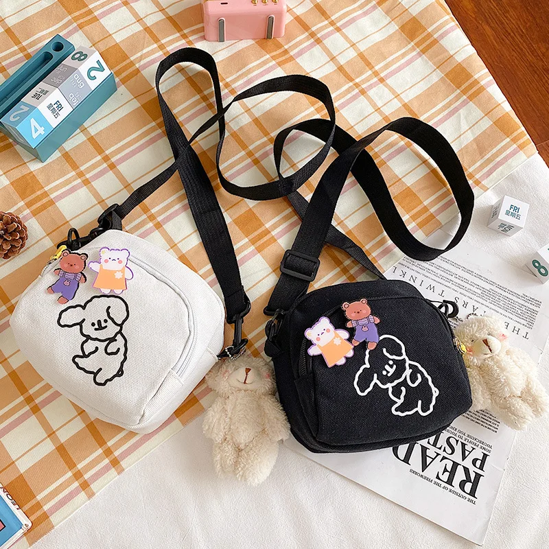 Cute Dog Japanese Canvas Bag Small Fresh Girl Shoulder Bag Diagonal Bag Mobile Phone Bag Cartoon Cute Cloth Bag Lipstick Bag 
Cute Dog Japanese Canvas Bag Small Fresh Girl Shoulder Bag Diagonal Bag Mobile Phone Bag Cartoon Cute Cloth Bag Lipstick Bag