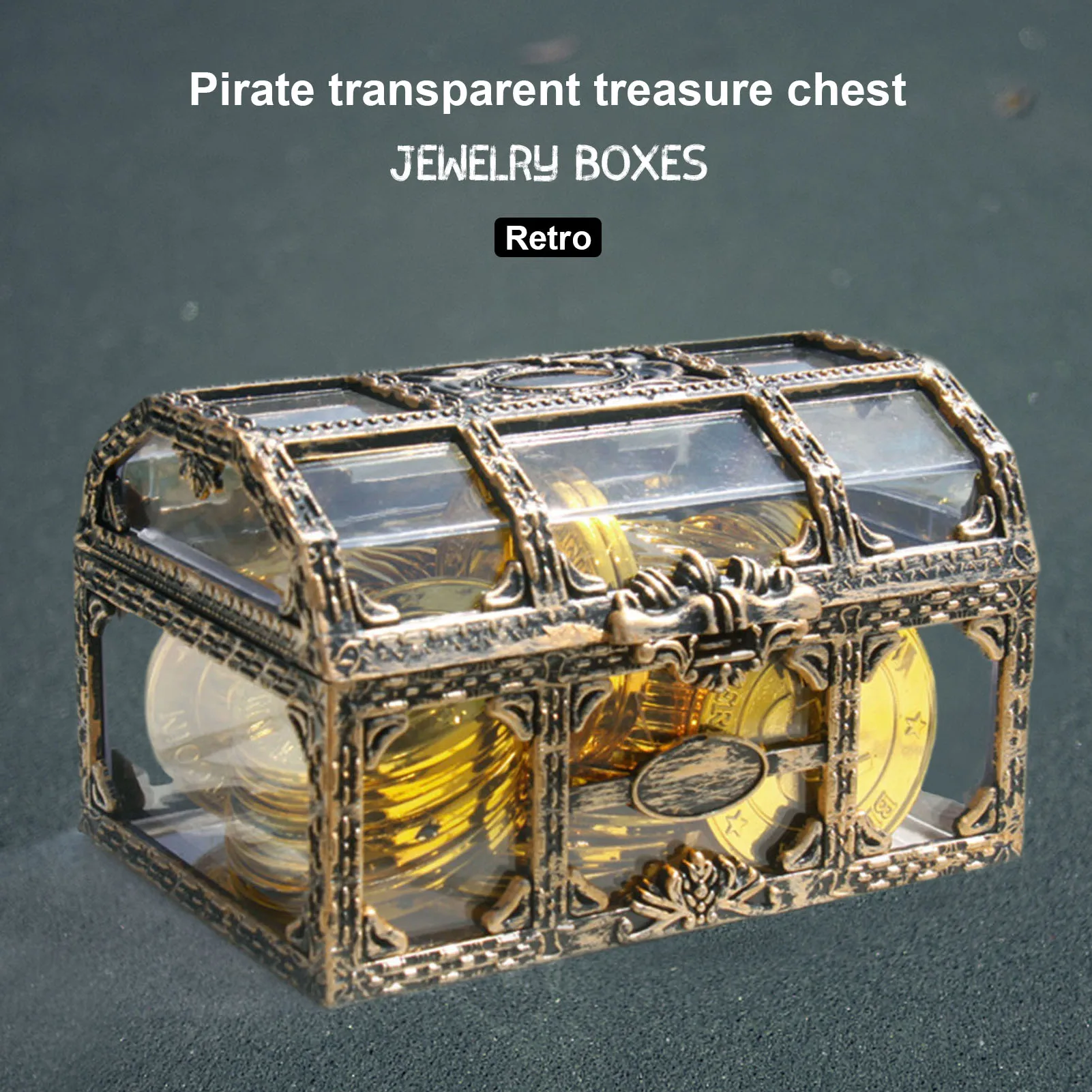 Transparent Pirate Box Gold Coin Storage Case Jewelry Container Retro Transparent Pirate Box Lightweight Plastic Treasure Box
Transparent Pirate Box Gold Coin Storage Case Jewelry Container Retro Transparent Pirate Box Lightweight Plastic Treasure Box