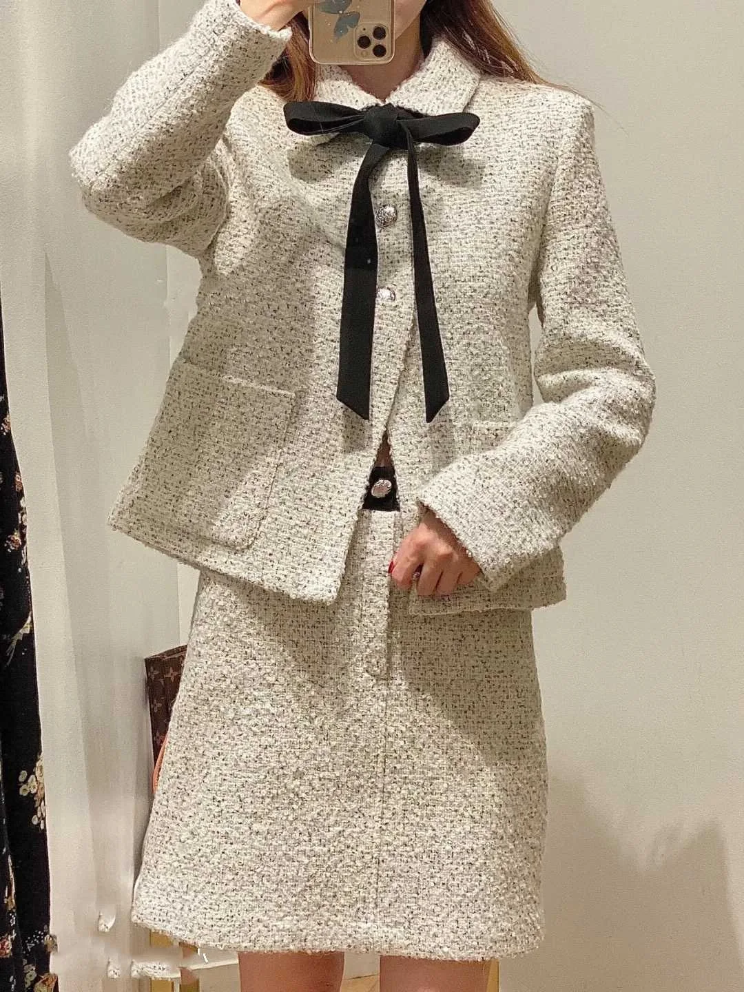 Fadan 20 autumn and winter new tweed lace up top women's coat half skirt suit mfpve00207 
Fadan 20 autumn and winter new tweed lace up top women's coat half skirt suit mfpve00207