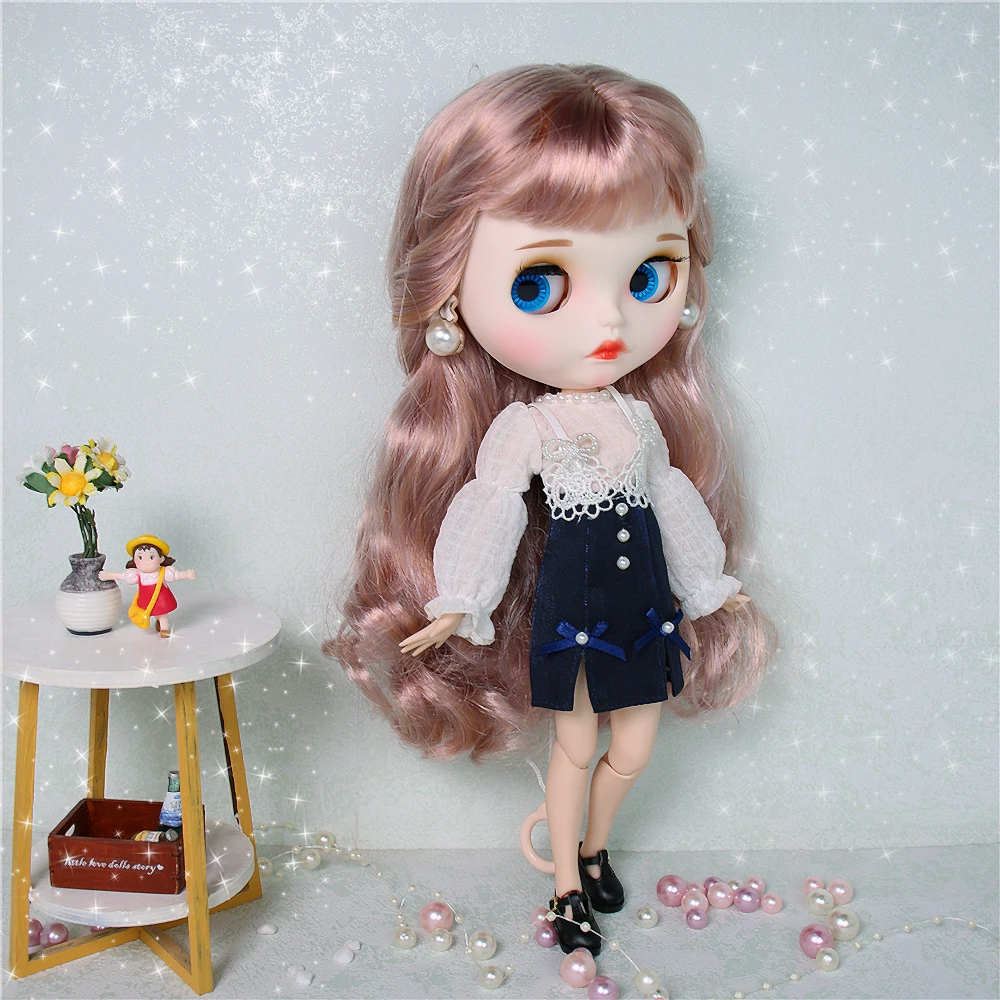 Ледяная DBS Blyth кукла 1/6 BJD белая кожа совместное тело матовое лицо с одеждой